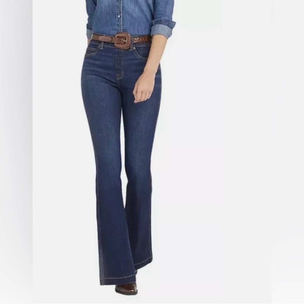 Spanx Pull on Flare Jean in Midnight Shade Size XL